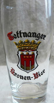 Bierglas, Vintage, Merk: Tettnanger - Kronen Bier, Inhoud: 0,3L, 1 stuks, 1960s. - 2