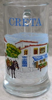 Bierpul, Vintage, Souvenir Creta, Inhoud: 0,25L, 1 stuks. - 0