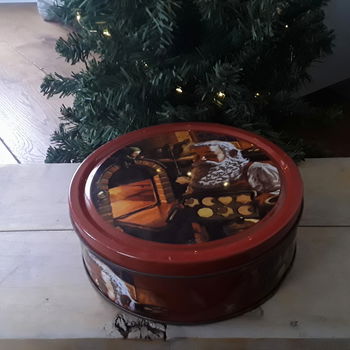 Koekjestrommel met kerstsfeer - 4