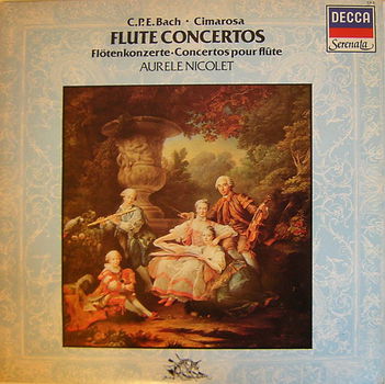 LP - C.P.E. Bach * Cimarosa, Aurèle Nicolet ‎– Flute Concertos - 0