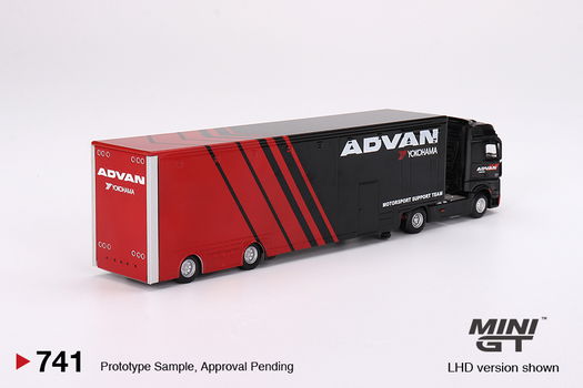 Mercedes-Benz Actros w/ Racing Transporter ADVAN 1:64 Mgt228 - 1