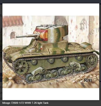 Bouwpakket Mirage-Hobby Mirage 72609 1/72 WWII T-26 light Tank model 1933 - 0