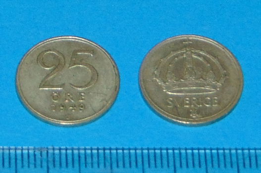 Zweden - 25 öre 1949 - zilver - 0