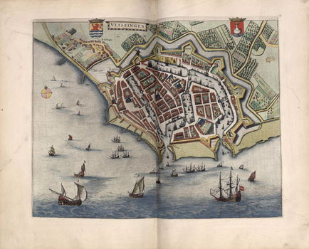 Kaart van Vlissingen - 1652 - overdruk - 0