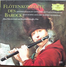 LP - Flötenkonzerte des Barock - Vivaldi, Pergolesi, Leclair, Woodcock