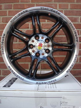 17'' Inch Momo Corse Black 5x112 7,5J ET35 Naaf 72,3 - 0