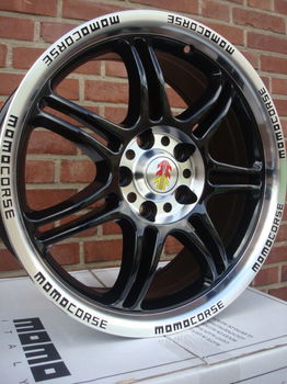 17'' Inch Momo Corse Black 5x112 7,5J ET35 Naaf 72,3 - 1