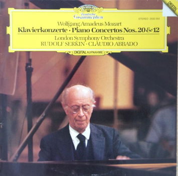 LP - Mozart - Pianoconcertos 20 en 12 - Rudolf Serkin piano - Claudio Abbado dir. - 0