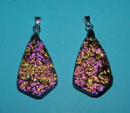 Titanium Druzy oorbellen, set B