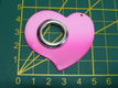 Nr. 834, hele grote roze hanger hartje - 0 - Thumbnail