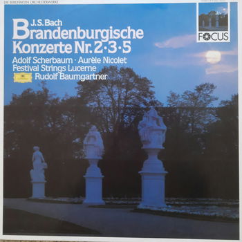 LP - Bach - Brandenburgische Konzerte - Adolf Scherbaum * Aurèle Nicolet - 0