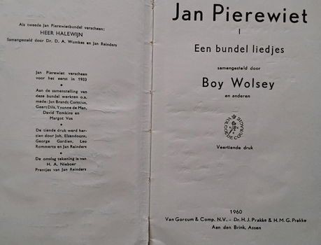 Jan Pierewiet - een bundel liedjes - met tekst en noten - 7