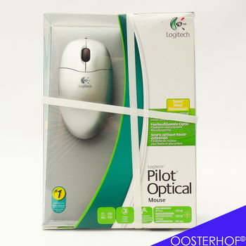 Logitech® Pilot Optical Mouse USB Silver 931781-0914 | NIEUW - 1