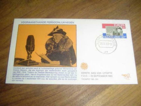 Fdc H .M Koningin Wilhelmina(zijde) - 0