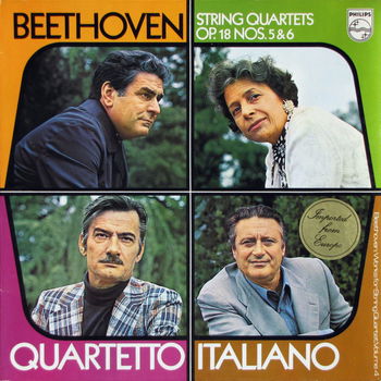 ELPEE - Beethoven - Streichquartette Op.18 nr. 5 en 6 - Quartetto Italiano - 0