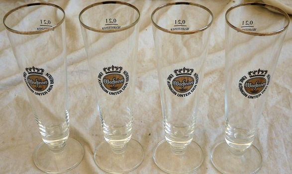 Set Bierglazen, Merk: Warsteiner, Inhoud: 0,2L, 4 stuks. - 0