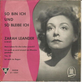 Zarah Leander – So Bin Ich Und So Bleibe Ich - 0