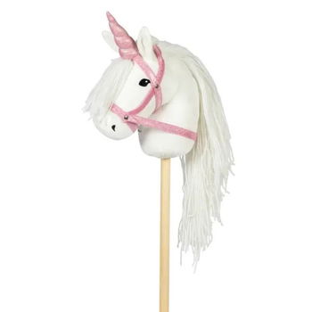 Stokpaard witte unicorn met roze hoorn | Merk: Byastrup - 0