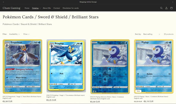 Pokémon kaarten Brilliant Stars (Sword & Shield) op Cham Gaming - 0