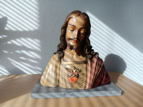 Buste Christus op plateau - 2