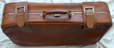 Reiskoffer Vintage / Retro, Leder, afm.; 64x40x15cm, 1960s.