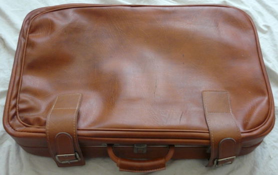 Reiskoffer Vintage / Retro, Leder, afm.; 64x40x15cm, 1960s. - 2