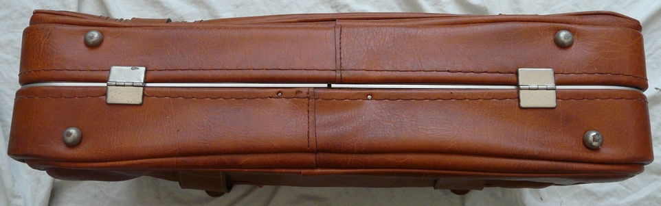 Reiskoffer Vintage / Retro, Leder, afm.; 64x40x15cm, 1960s. - 4