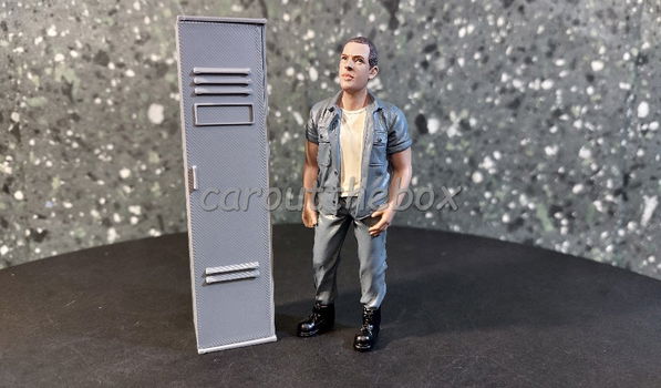 Locker 1 door 1:18 grijs Amer. diorama AD518 - 0