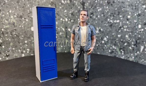 Locker 1 door 1:18 grijs / blauwe deuren Amer. diorama AD519 - 0