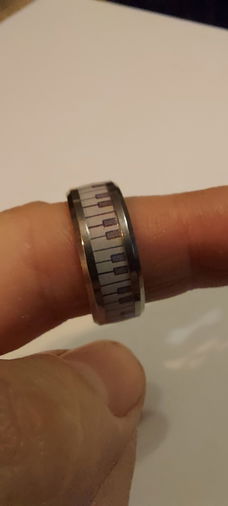 ringen voor vrouwen en mannen zilveren ring met piano ring maat USA12