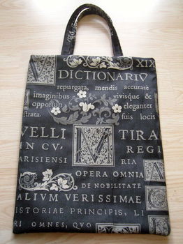 handtas / shopper / tas woordenboek/dictionary Zwart & Ecru - 0