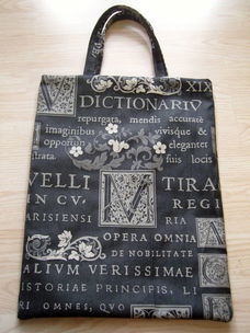 handtas / shopper / tas woordenboek/dictionary Zwart & Ecru