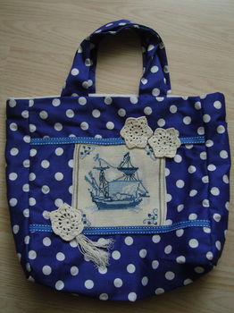 tas (one of a kind) Delfts Blauw / Hollands Glorie /schip - 0