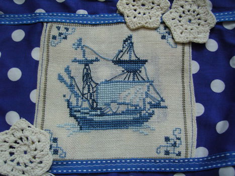 tas (one of a kind) Delfts Blauw / Hollands Glorie /schip - 1