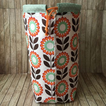 projectbag / etui /toilettas retro stijl bloemen festijn - 1