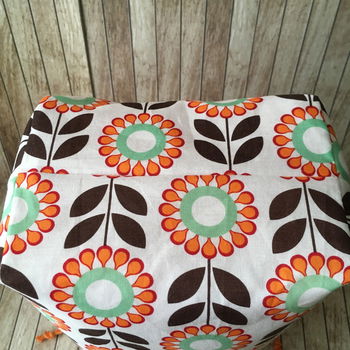 projectbag / etui /toilettas retro stijl bloemen festijn - 5