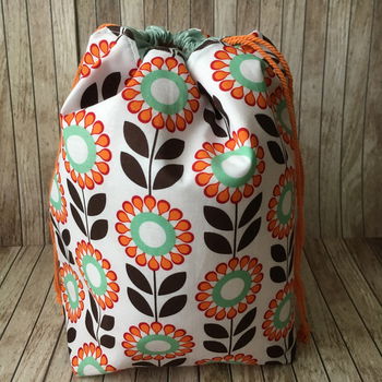 projectbag / etui /toilettas retro stijl bloemen festijn - 6