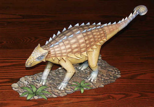 Ankylosaurus - papieren bouwplaat - 0