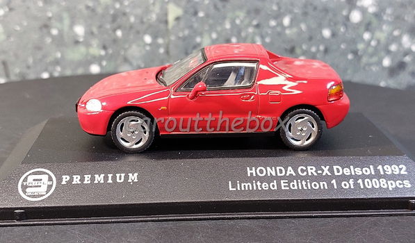 Honda CR-X Delsol 1992 rood 1:43 Triple9 Tr033 - 0