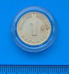 Duitsland - 1 pfennig 1990F - laminatie