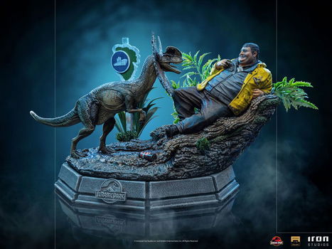 Iron Studios Jurassic Park Dennis Nedry meets the Dilophosaurus - 0