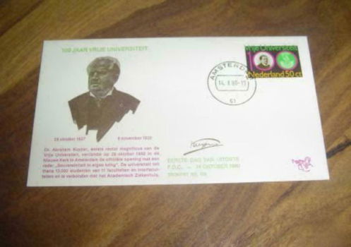 Fdc Universiteit van Amsterdam 100 jaar 1980 - 0