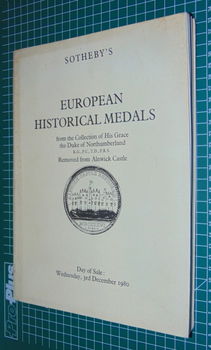 European Historical Medals - Sotheby's catalogus 1980 - 0