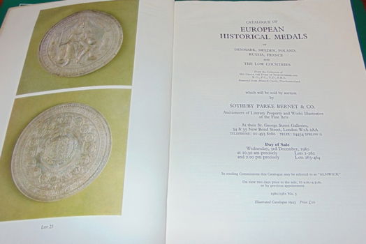 European Historical Medals - Sotheby's catalogus 1980 - 1