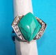 Zilveren ring met turquoise, model D, diverse maten - 0 - Thumbnail