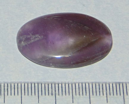 Amethist cabochon CZ - 29x19mm - 0