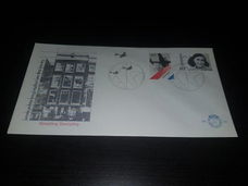 Fdc Herdenking bevrijding 1980 / Anne Frank N.V.P.H nr.182