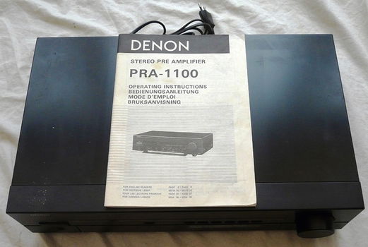 Stereo Pre Amplifier, type: PRA 1100, Merk: Denon, met Handleiding. - 0