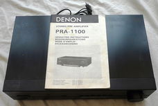 Stereo Pre Amplifier, type: PRA 1100, Merk: Denon, met Handleiding.