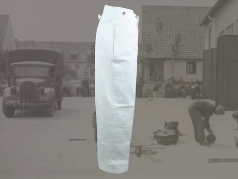 Broek,Pantalon,Wit,Kriegsmarine,US,Navy,Wehrmacht,SS - 1